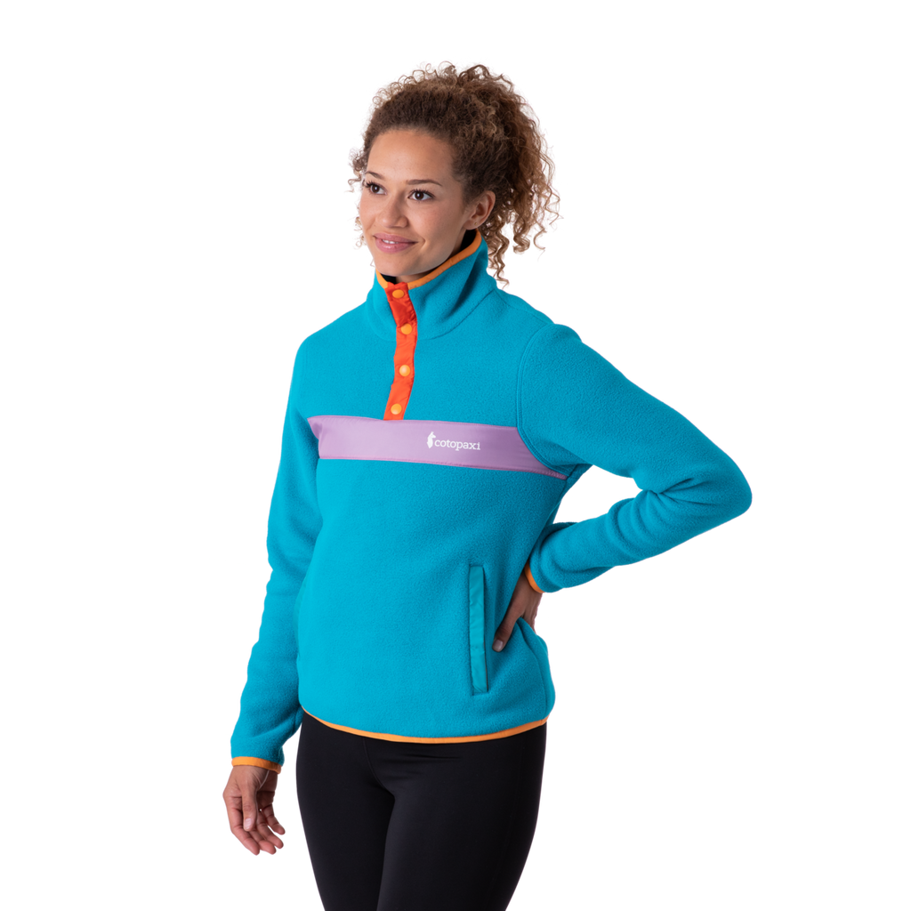 Teca Fleece Pullover - Women's, June Bug, Model Aya