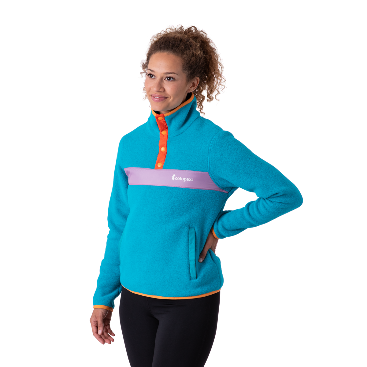 Teca Fleece Pullover - Women's, June Bug, Model Aya