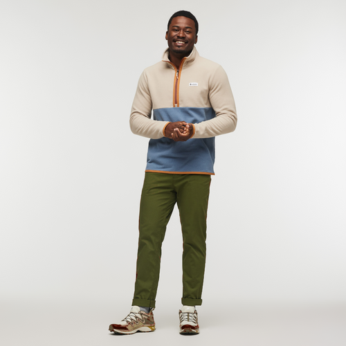 Amado Fleece Pullover - Men's, Oatmeal/Tempest, Model Jeremy