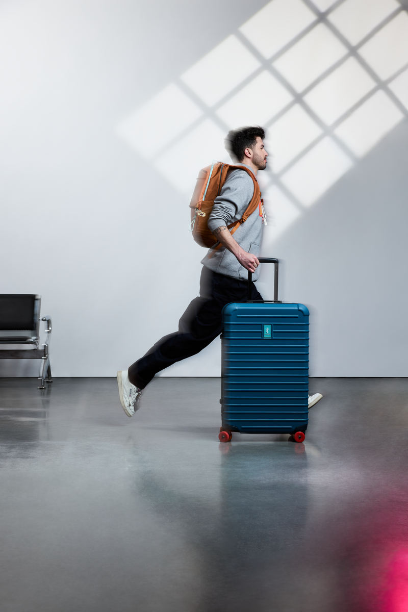 Coraza Suitcase - Medium Checked, Blue Spruce