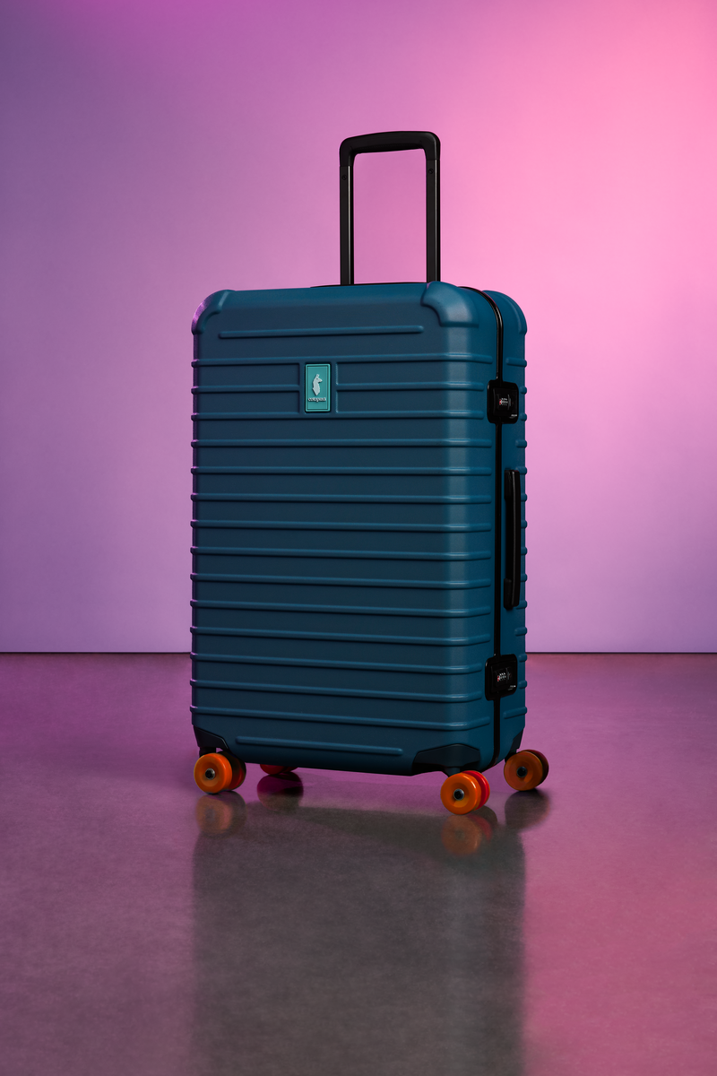 Coraza Suitcase - Medium Checked, Blue Spruce