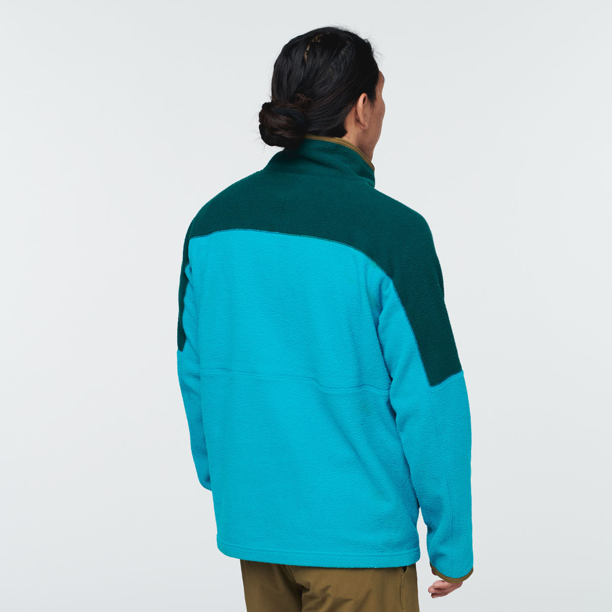 Abrazo Half-Zip Fleece Jacket - Men's, Deep Ocean/Mineral Blue, Model Mario