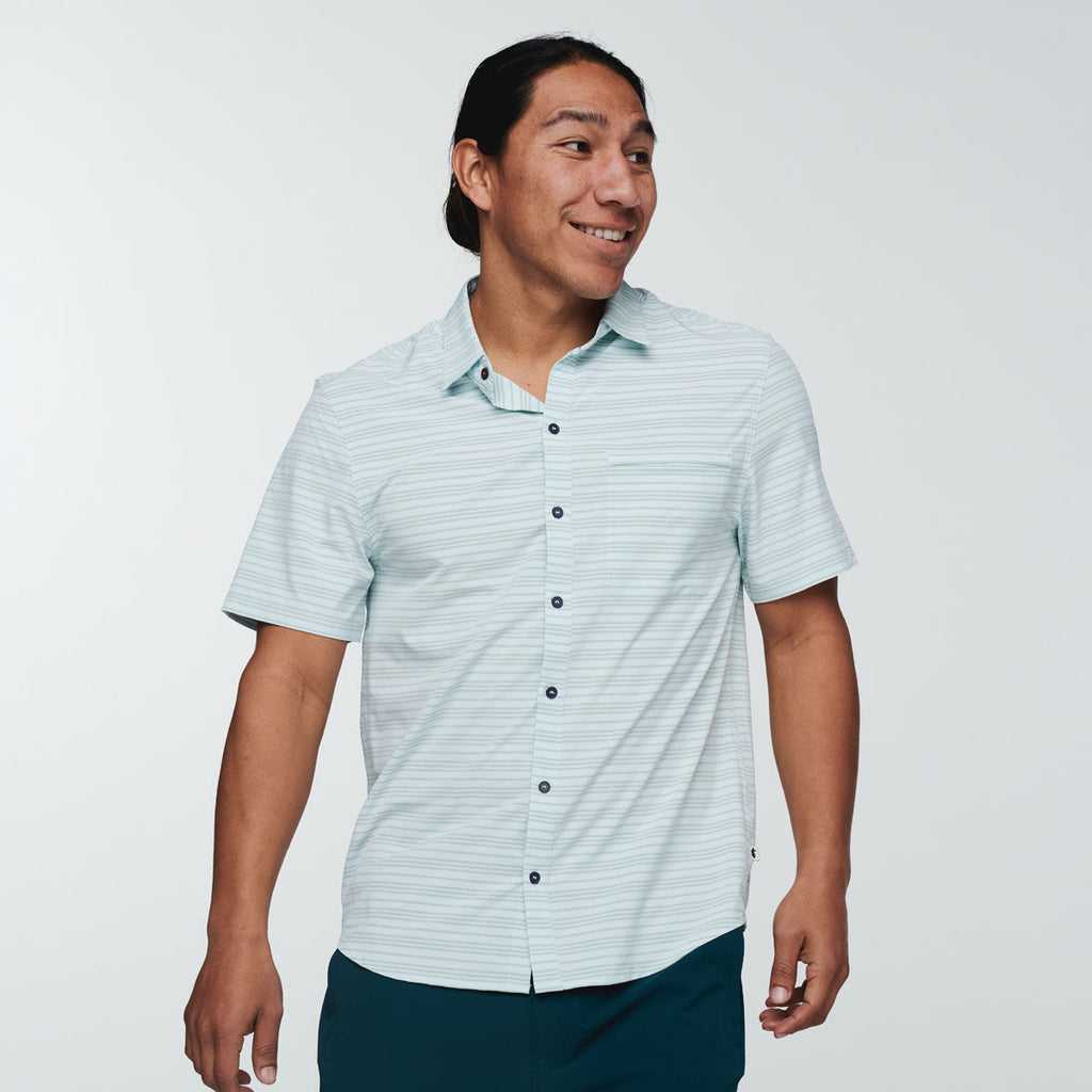 Cambio Button Up - Printed - Men's, Ice Stripe
