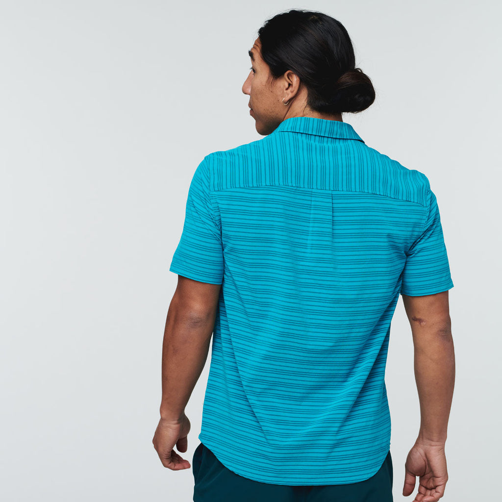 Cambio Button Up - Printed - Men's, Mineral Blue Stripe
