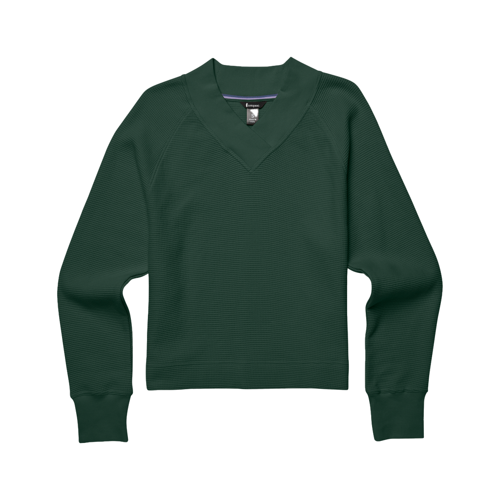 Atajo Long-Sleeve Waffle V-Neck - Women's, Cargo