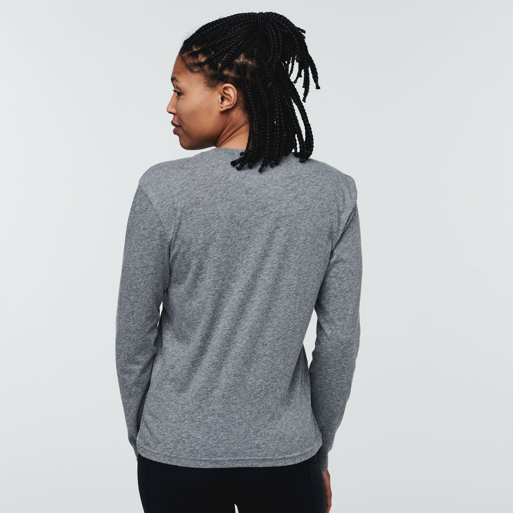 Do Good Long-Sleeve T-Shirt - Women's, Heather Grey, Model Callie