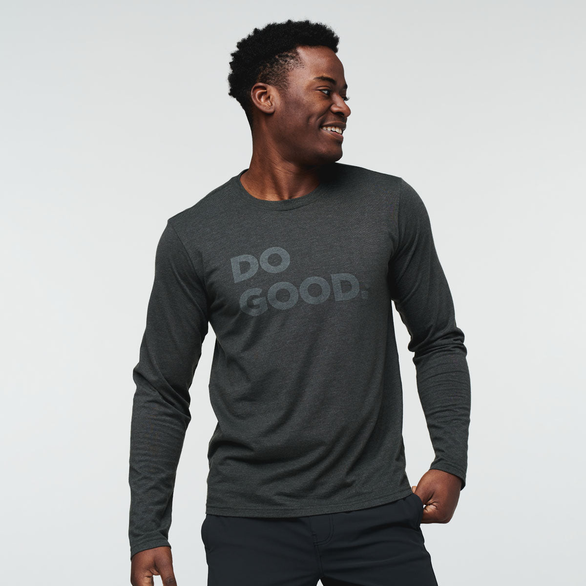Do Good Long-Sleeve T-Shirt - Men's, Iron, Model Jeremy