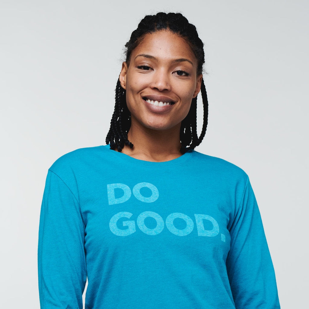 Do Good Long-Sleeve T-Shirt - Women's, Mineral Blue
