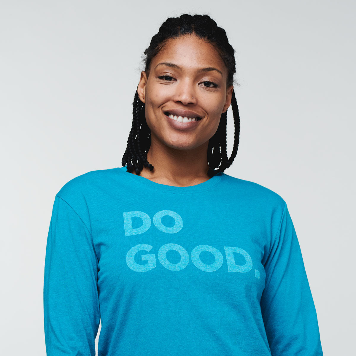 Do Good Long-Sleeve T-Shirt - Women's, Mineral Blue