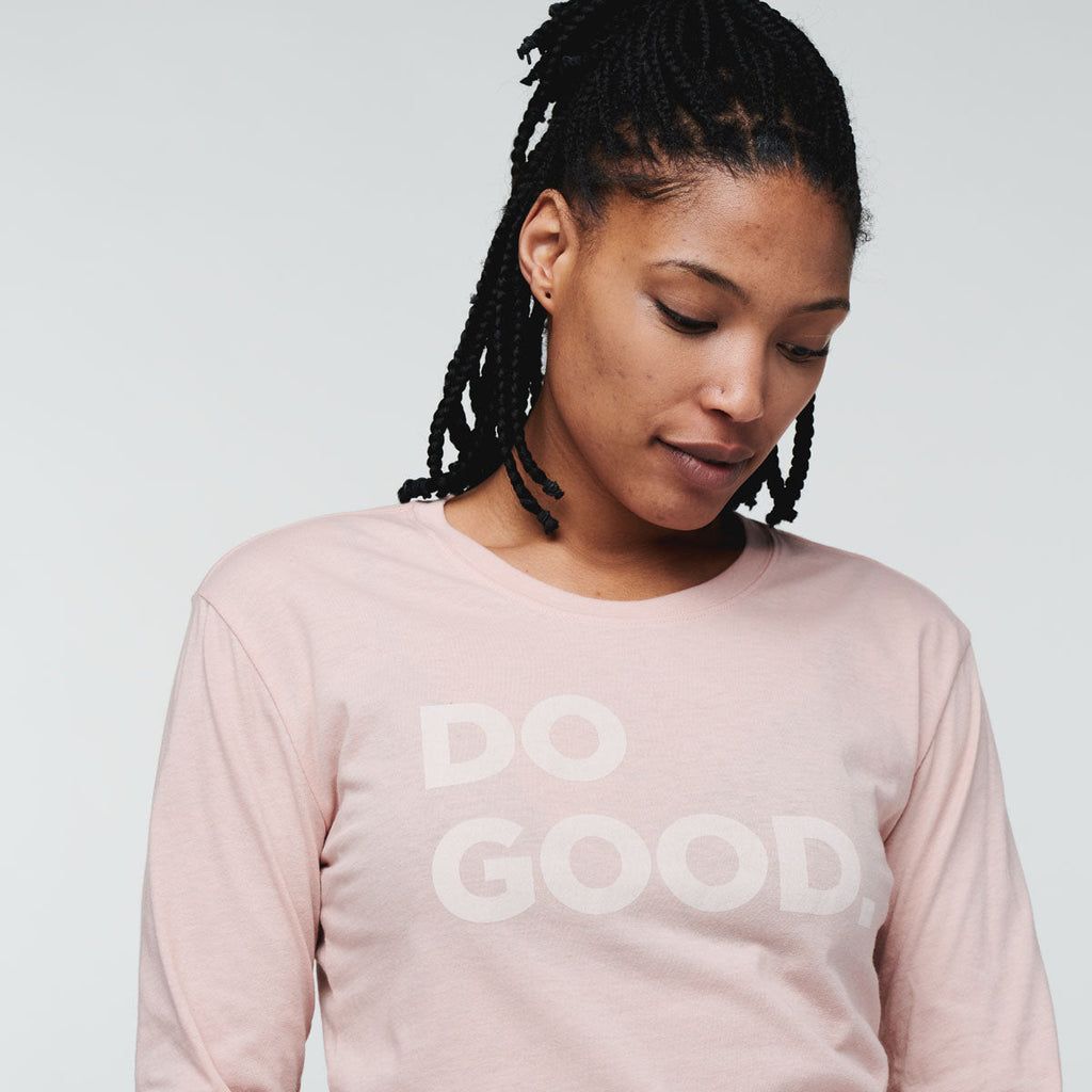 Do Good Long-Sleeve T-Shirt - Women's, Sand, Model Callie