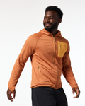 Otero Fleece Full-Zip Hooded Jacket - Men's, Whiskey, Model Kirk