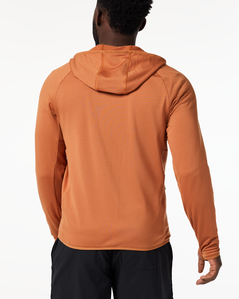 Otero Fleece Full-Zip Hooded Jacket - Men's, Whiskey, Model Kirk