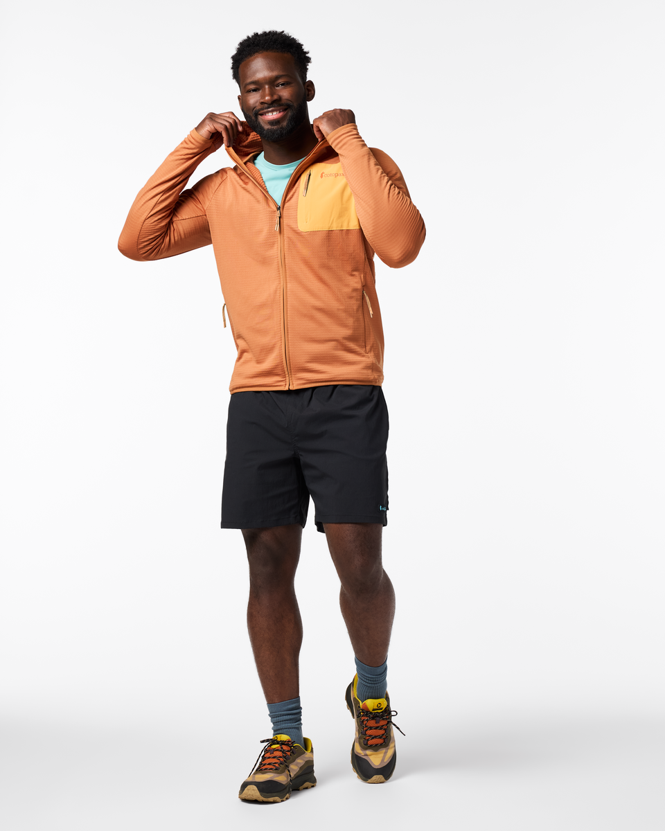 Otero Fleece Full-Zip Hooded Jacket - Men's, Whiskey, Model Kirk