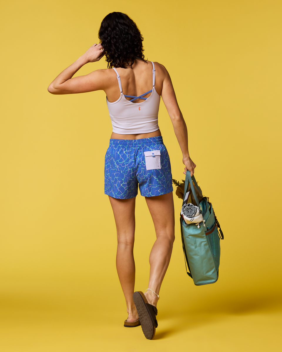 Brinco 3 Inch Short - Print - Women's, Splash Azure, Model Lola