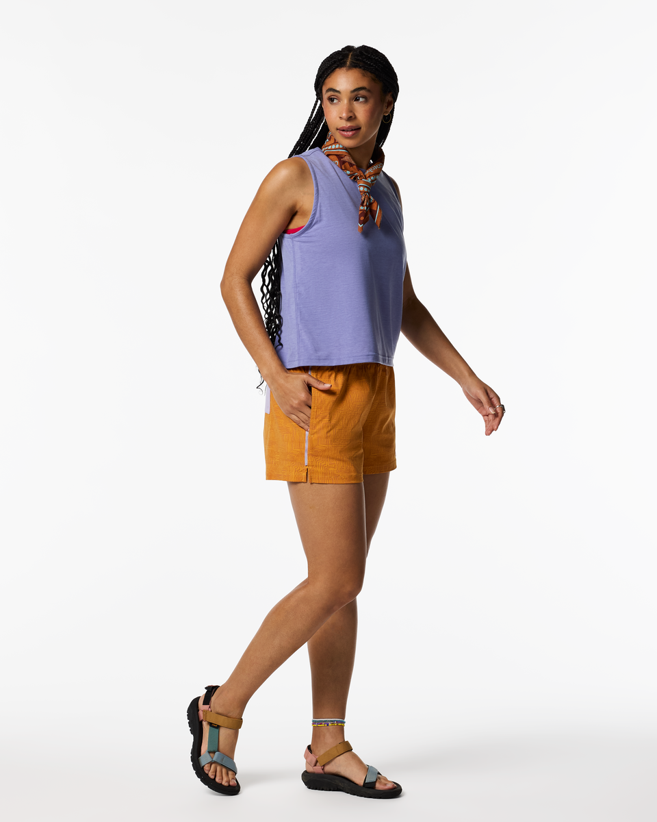 Brinco 3 Inch Short - Print - Women's, Zen Garden Honeycomb, Model Kalu