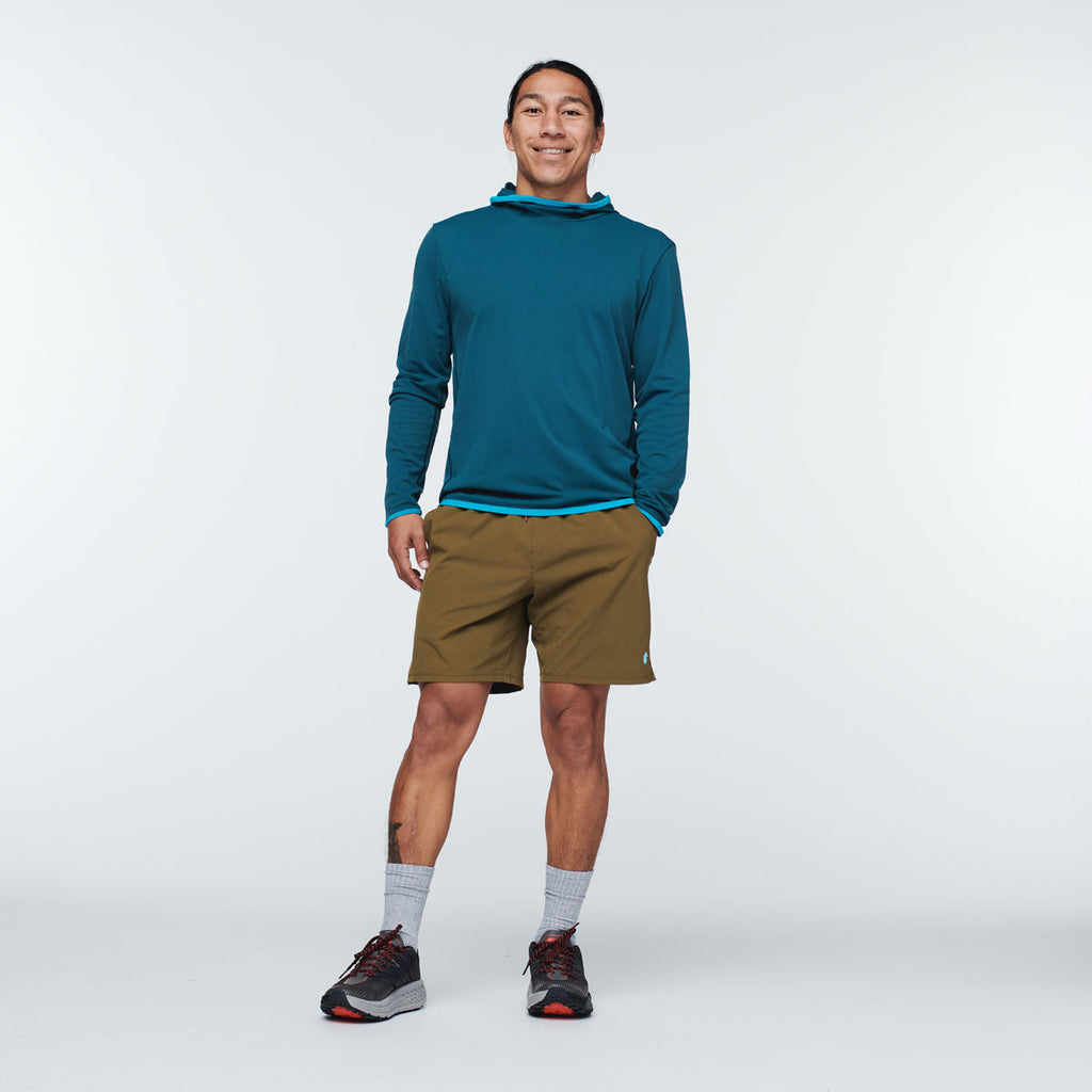 Sombra Sun Hoodie - Men's, Deep Ocean, Model Mario