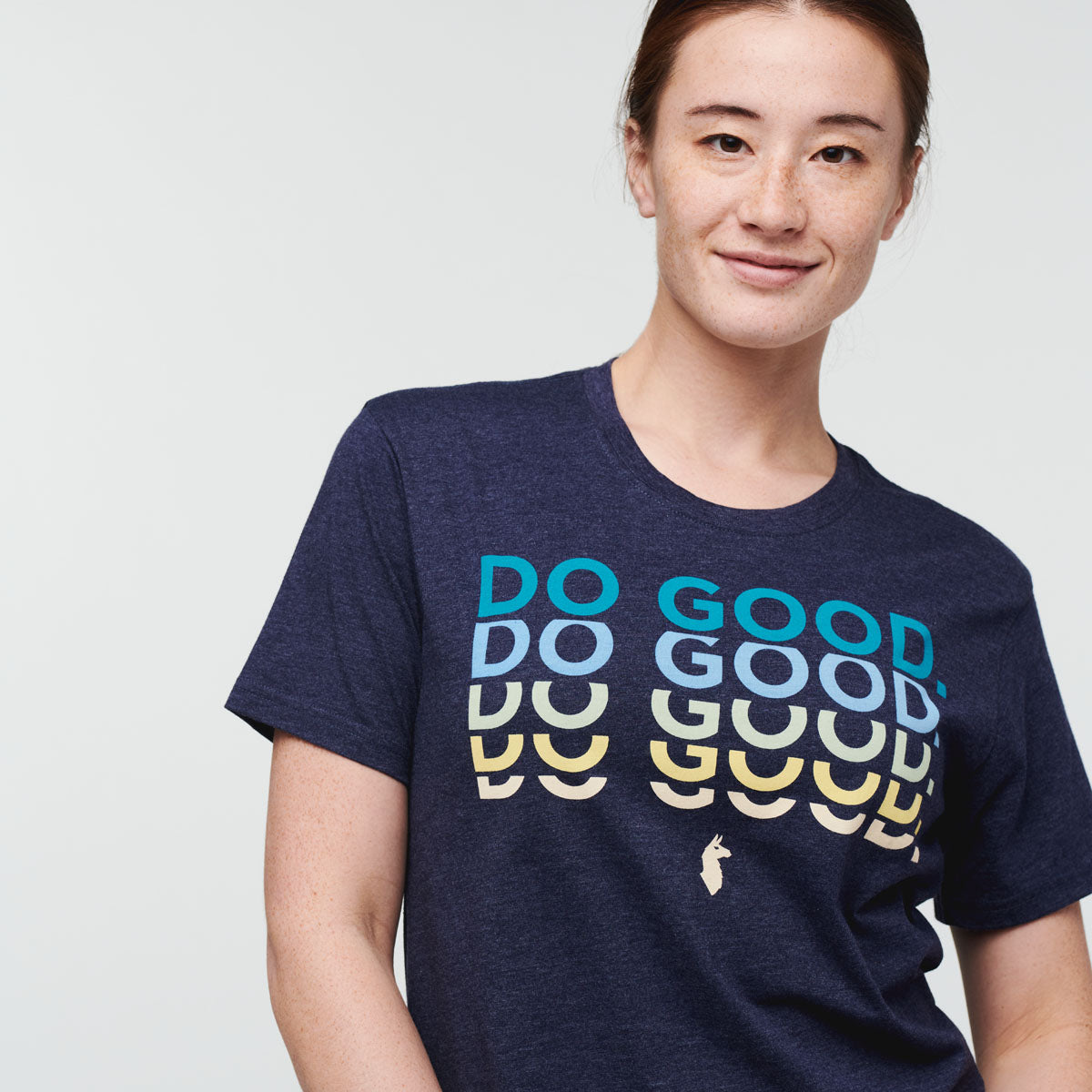 Do Good Repeat T-Shirt - Women's, Maritime, Model Aya