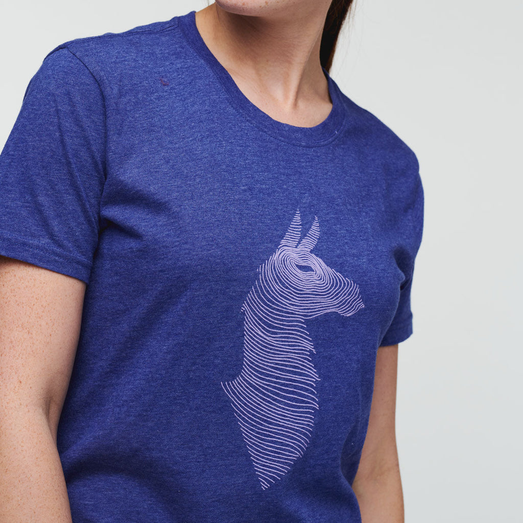 Topo Llama T-shirt - Women's, Blue Violet