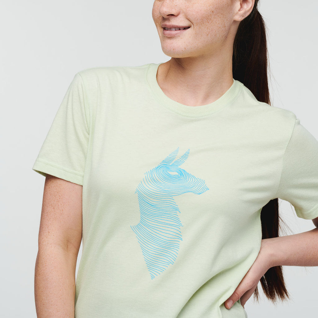 Topo Llama T-shirt - Women's, Lichen