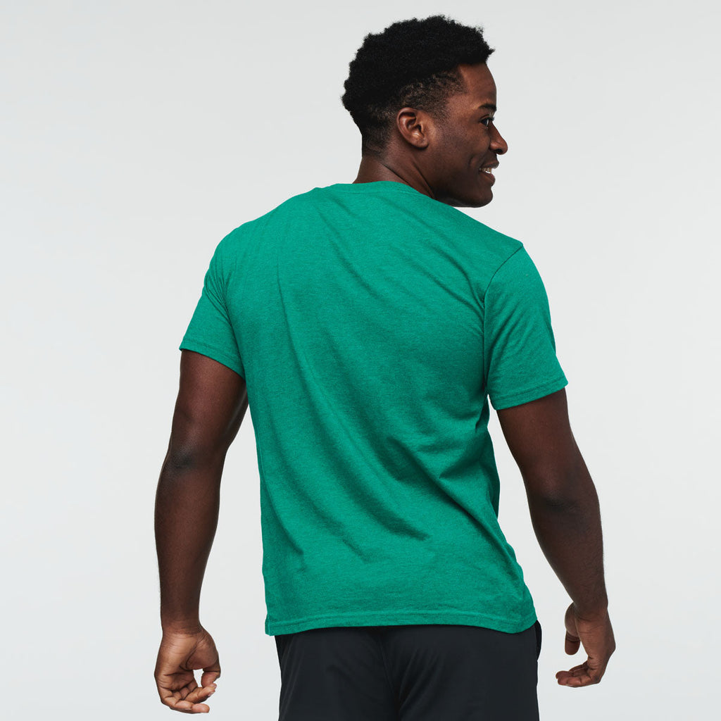 Topo Llama T-Shirt - Men's, Verde, Model Jeremy
