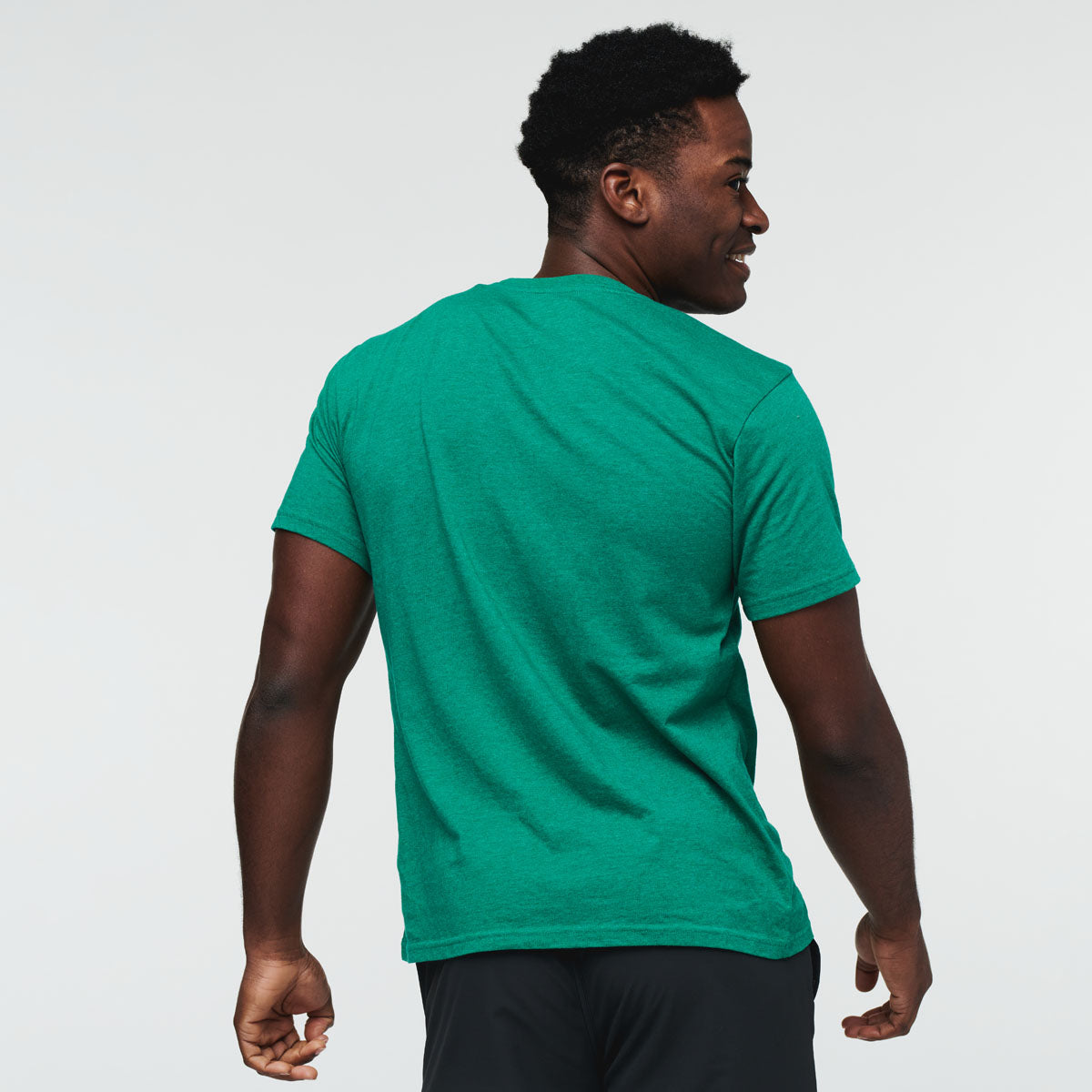 Topo Llama T-Shirt - Men's, Verde, Model Jeremy