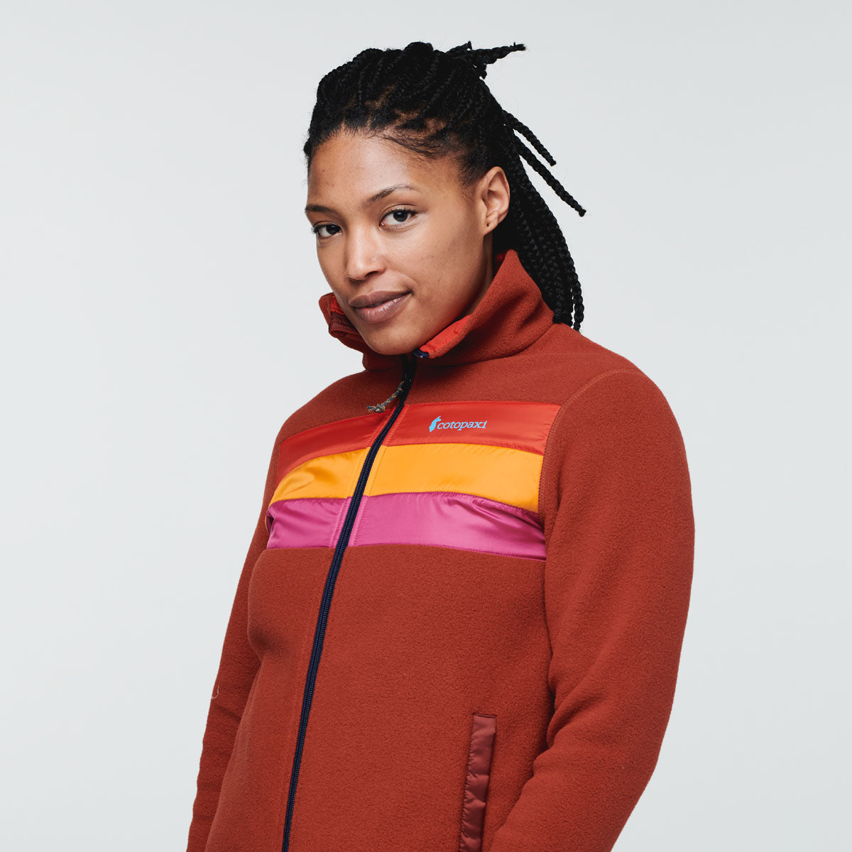 Teca Fleece Full-Zip Jacket - Women's, Rock Garden, Model Callie