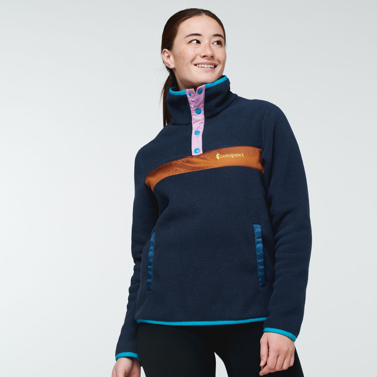 Teca Fleece Pullover - Women's, Night Hike, Model Aya
