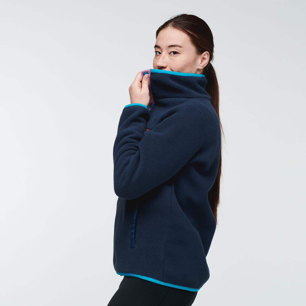 Teca Fleece Pullover - Women's, Night Hike, Model Aya
