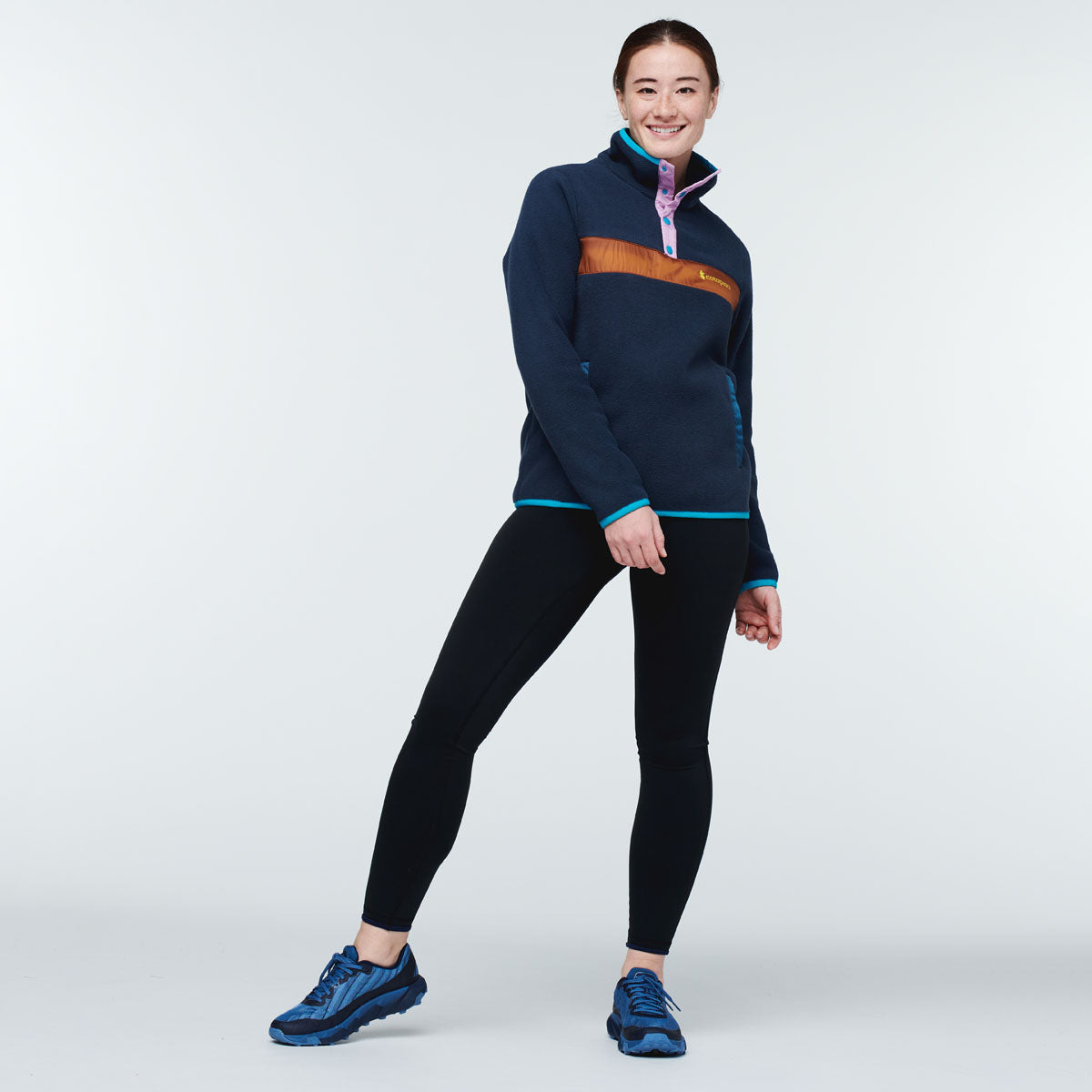 Teca Fleece Pullover - Women's, Night Hike, Model Aya