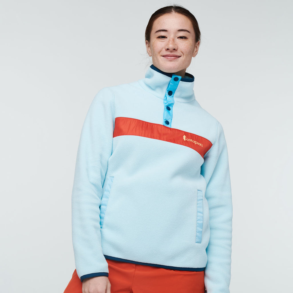 Teca Fleece Pullover - Women's, Offshore, Model Aya