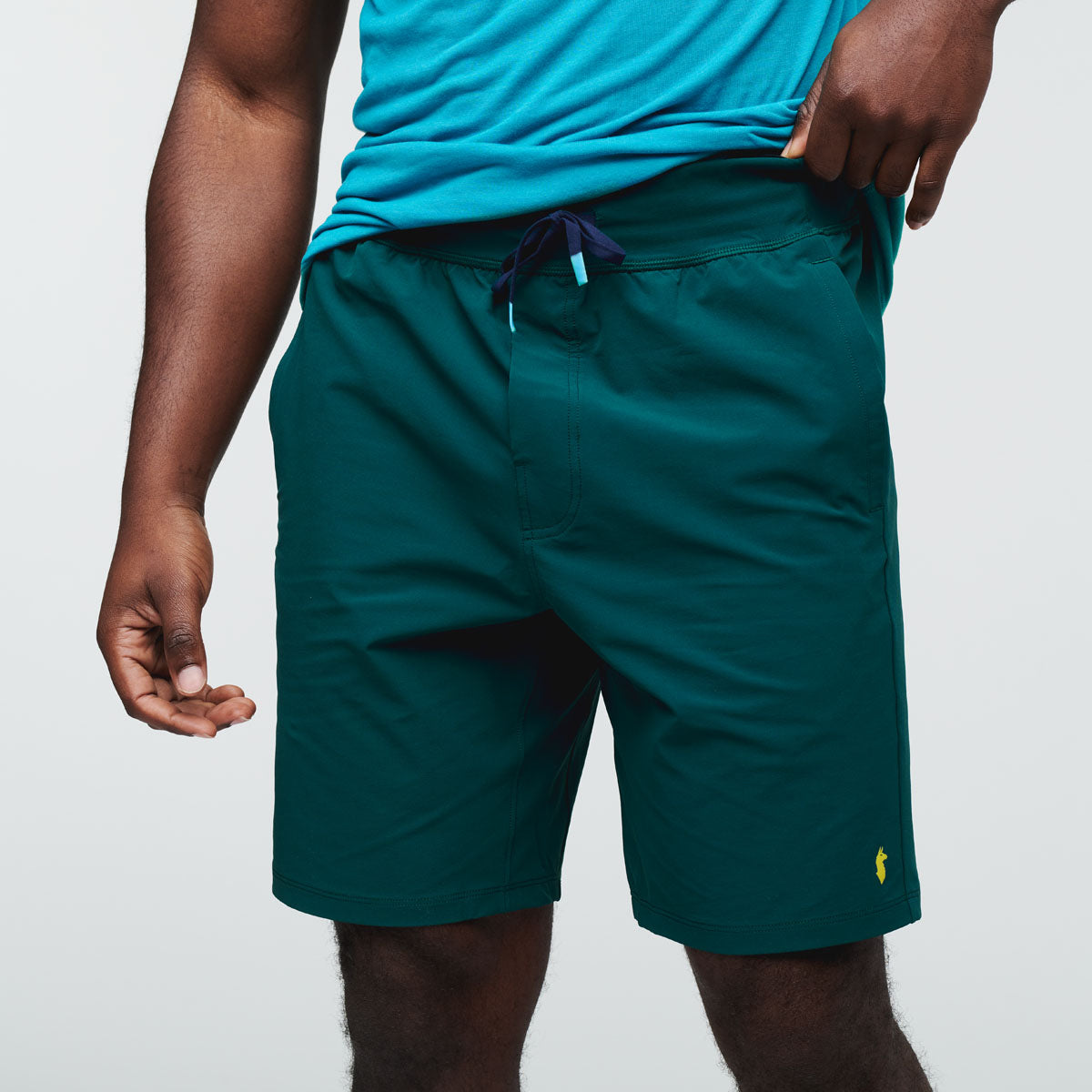 Veza Adventure Short - Men's, Deep Ocean, Model Jeremy