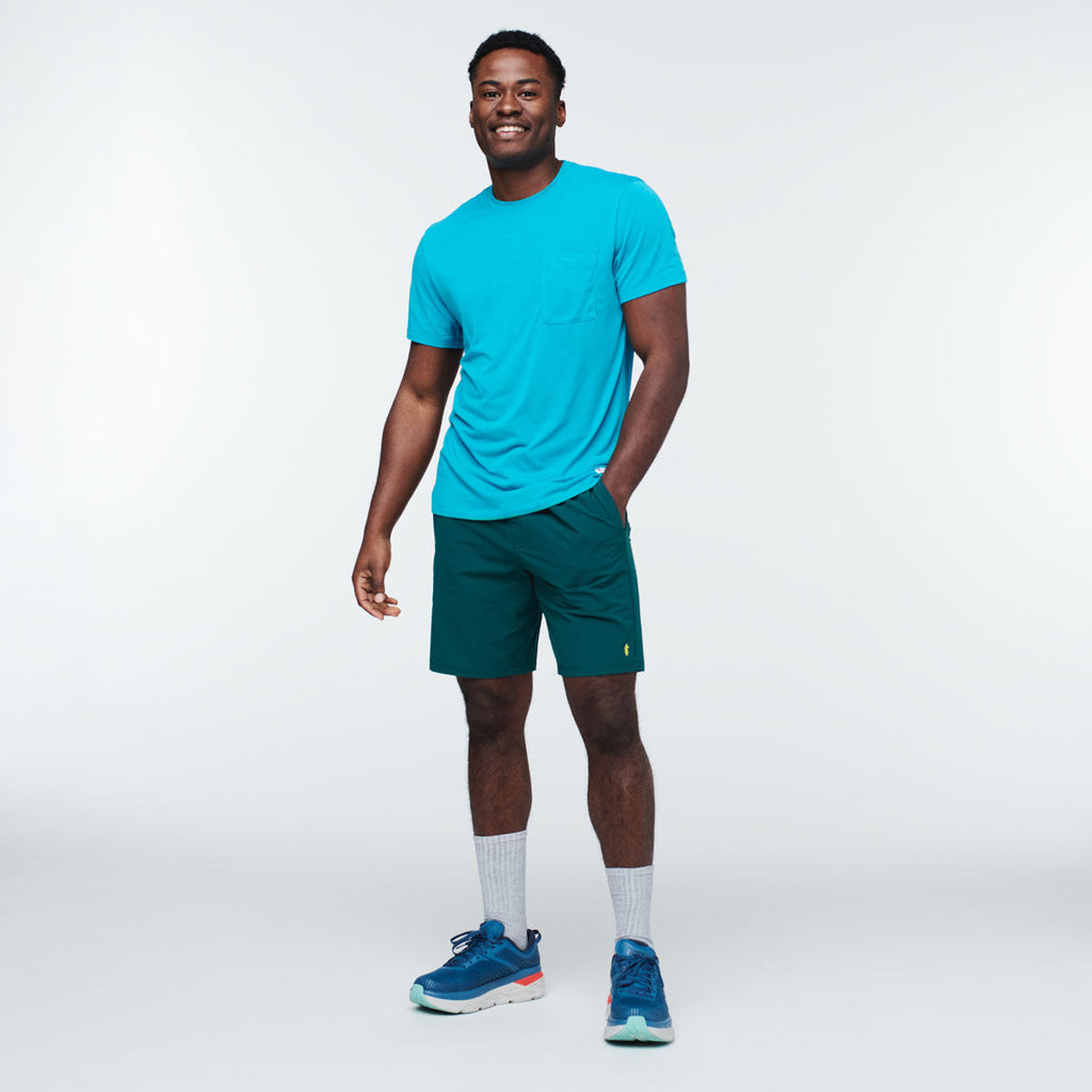 Veza Adventure Short - Men's, Deep Ocean, Model Jeremy
