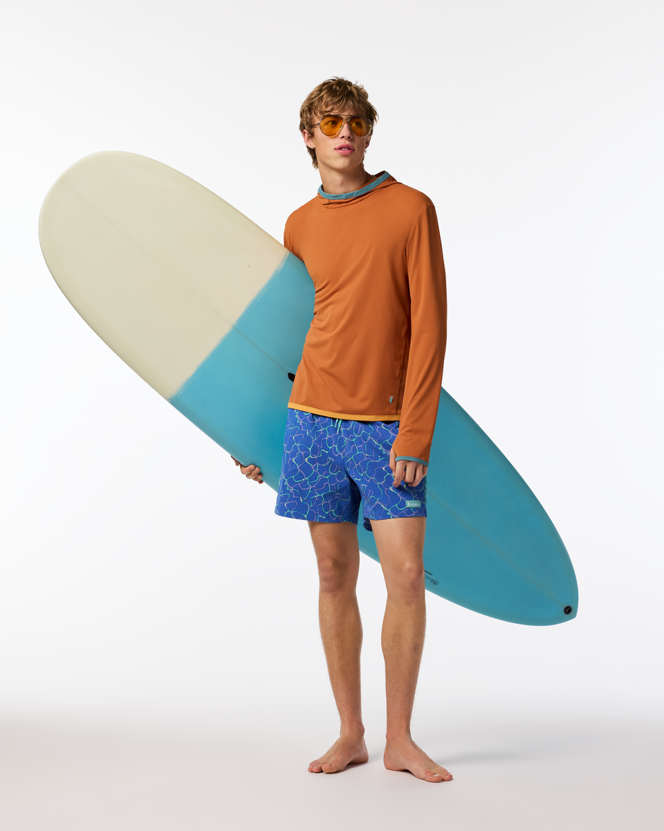 Brinco 5 Inch Short - Print - Men's, Splash Azure, Model Maximus