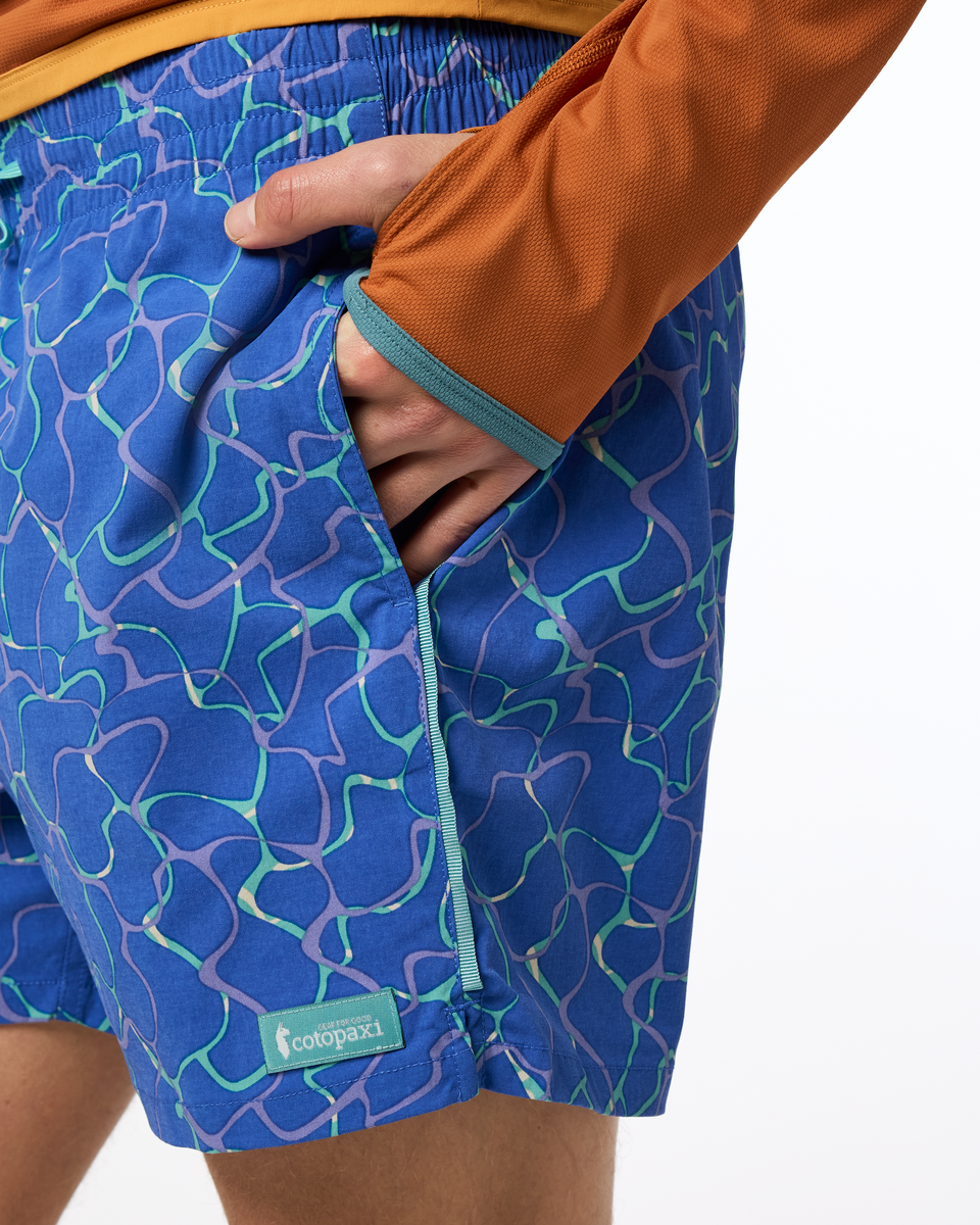 Brinco 5 Inch Short - Print - Men's, Splash Azure, Model Maximus