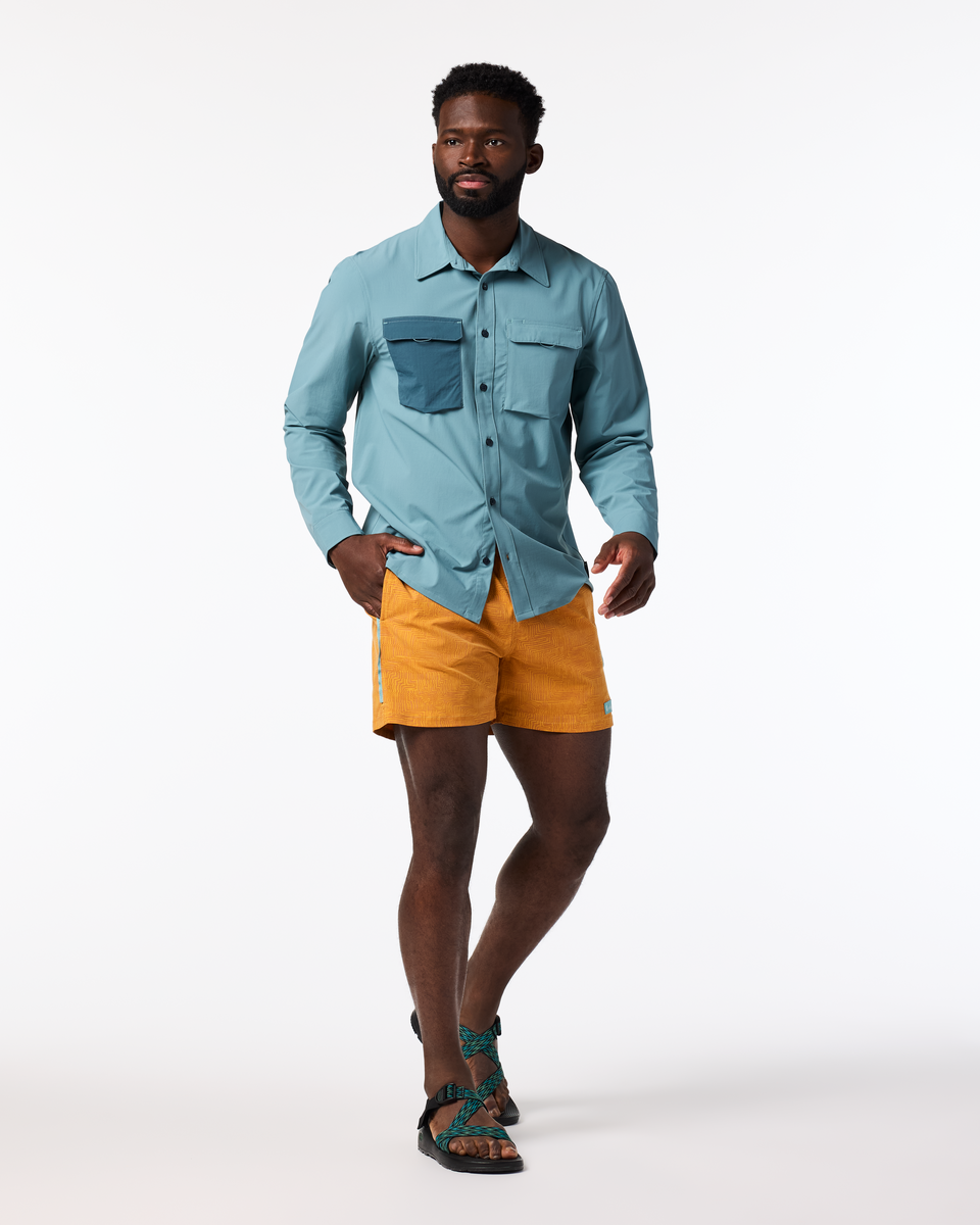 Brinco 5 Inch Short - Print - Men's, Zen Garden Honeycomb, Model Kirk