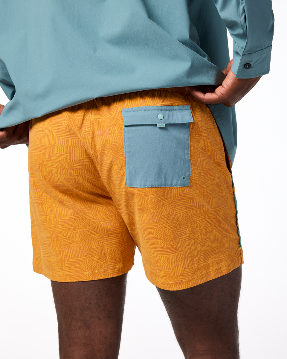 Brinco 5 Inch Short - Print - Men's, Zen Garden Honeycomb, Model Kirk