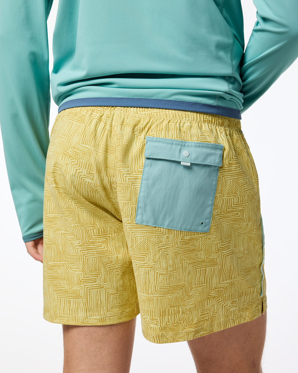 Brinco 5 Inch Short - Print - Men's, Zen Garden Honeydew, Model Maximus