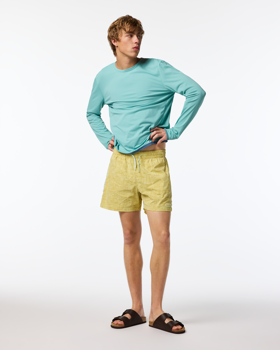 Brinco 5 Inch Short - Print - Men's, Zen Garden Honeydew, Model Maximus