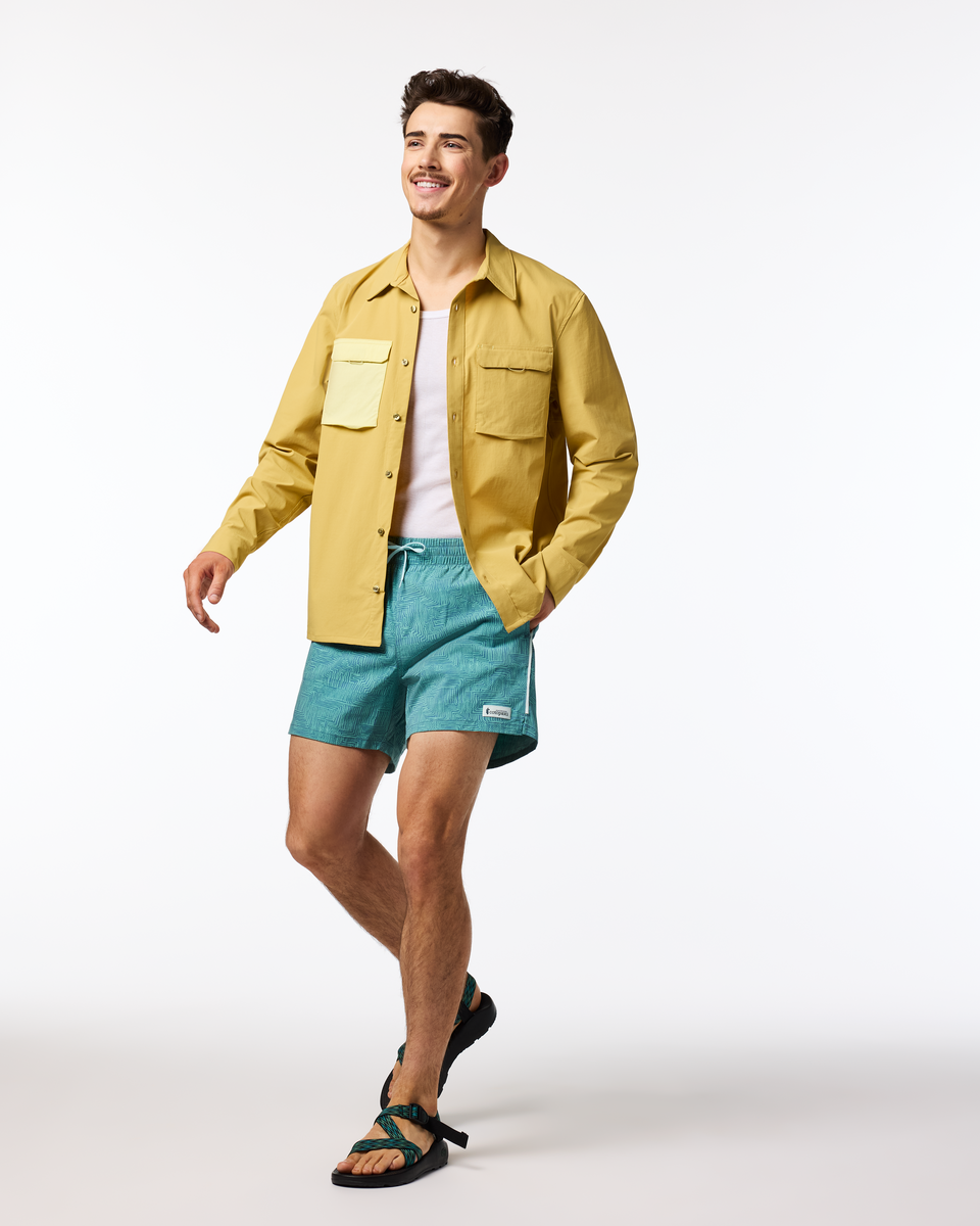 Brinco 5 Inch Short - Print - Men's, Zen Garden Tide Pool, Model Kellan