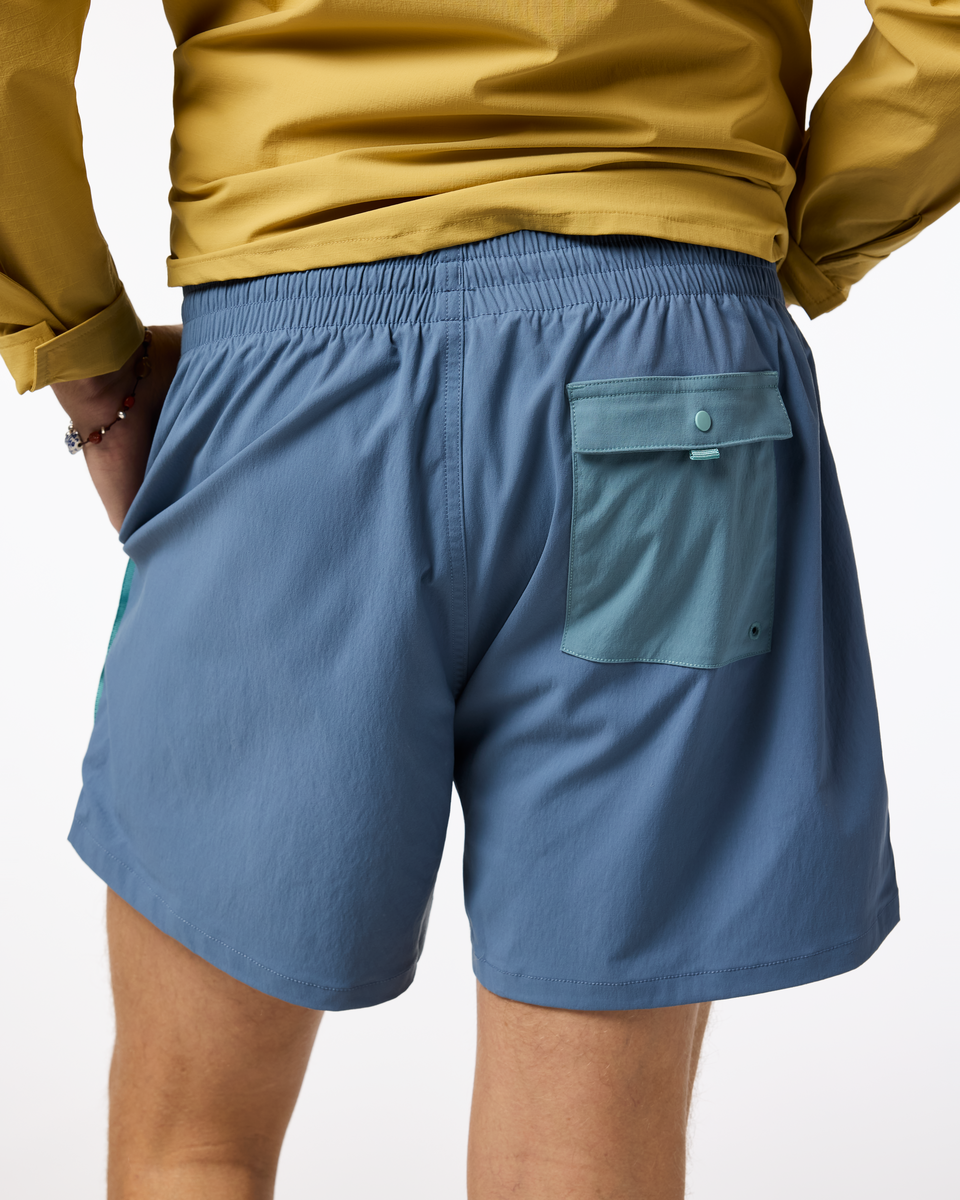 Brinco 5 Inch Short - Solid - Men's, Steel Blue, Model Maximus