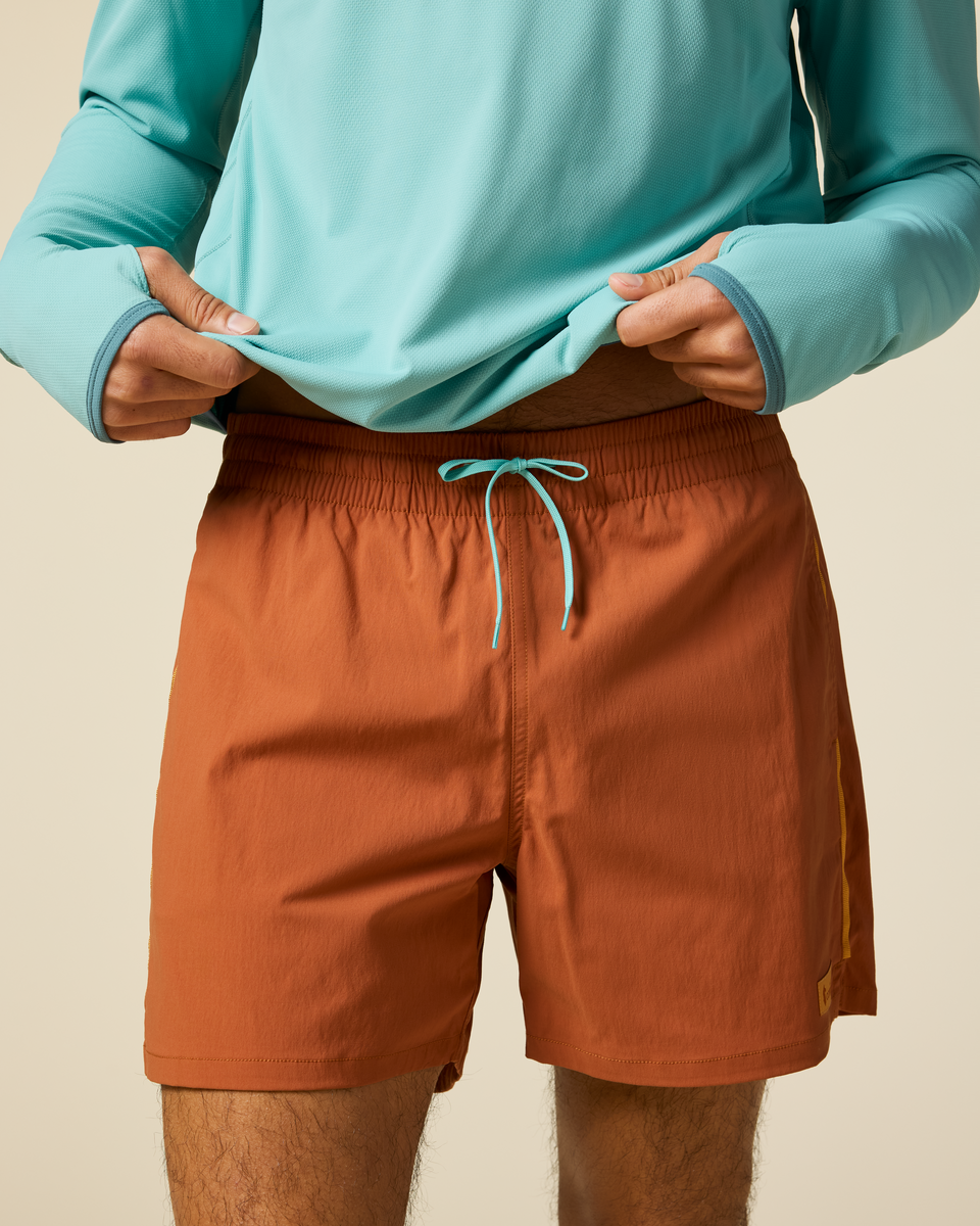Brinco 5 Inch Short - Solid - Men's, Whiskey, Model Maximus