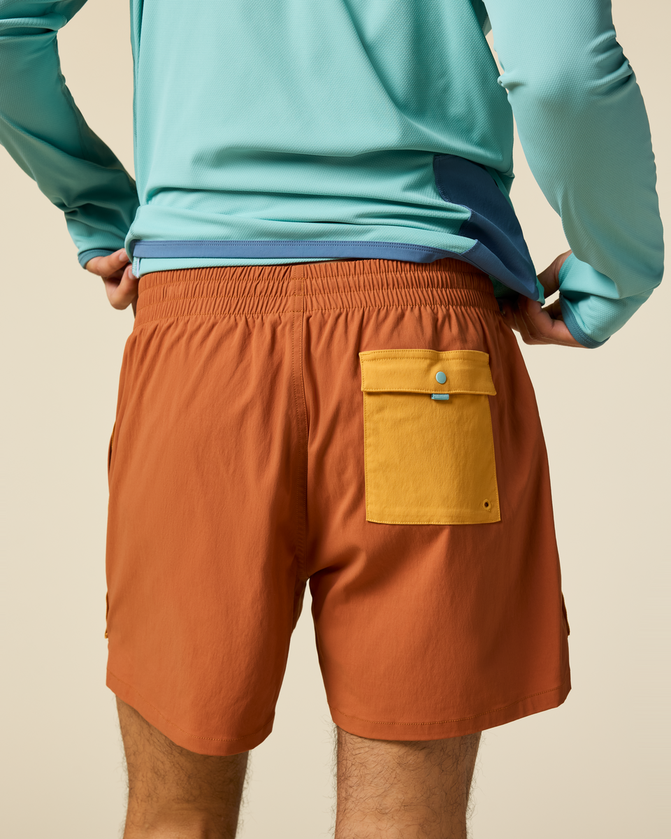 Brinco 5 Inch Short - Solid - Men's, Whiskey, Model Maximus
