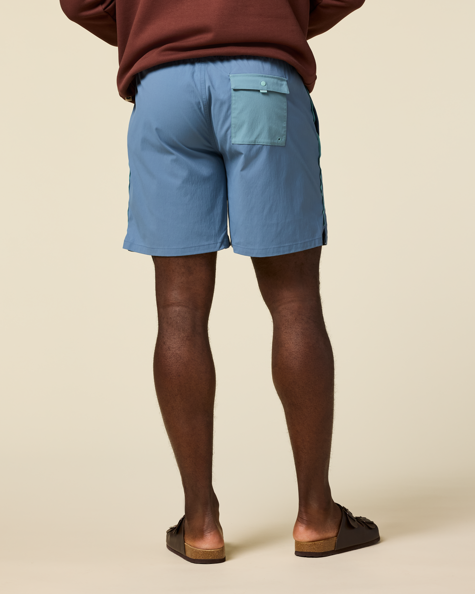 Brinco 7 Inch Short - Solid - Men's, Steel Blue, Model Kirk
