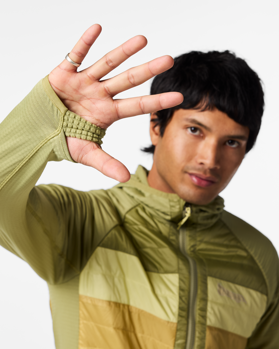Capa Hybrid Insulated Hooded Jacket - Men's, Seed/Husk, Model Christian