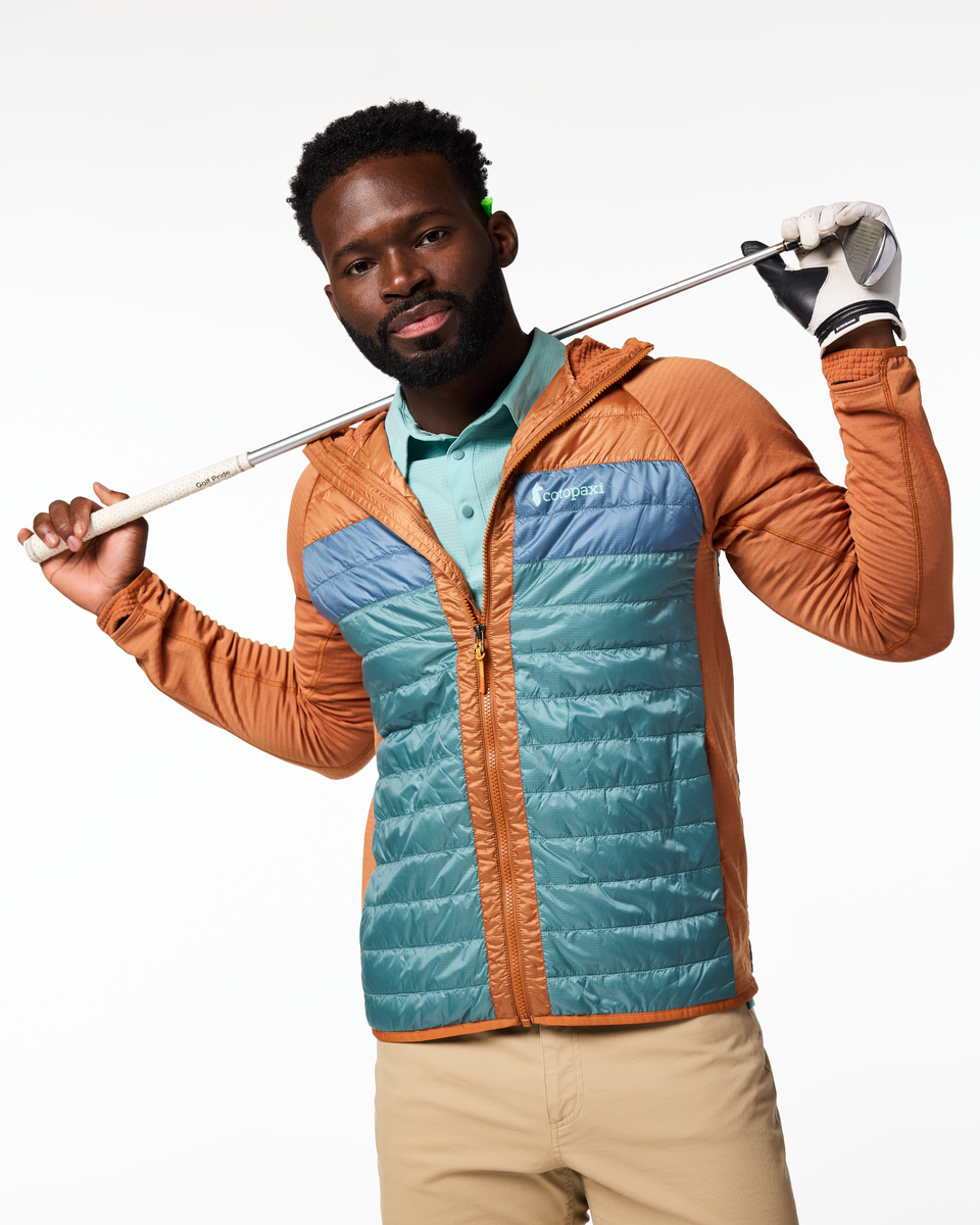 Capa Hybrid Insulated Hooded Jacket - Men's, Whiskey/Everglade, Model Kirk