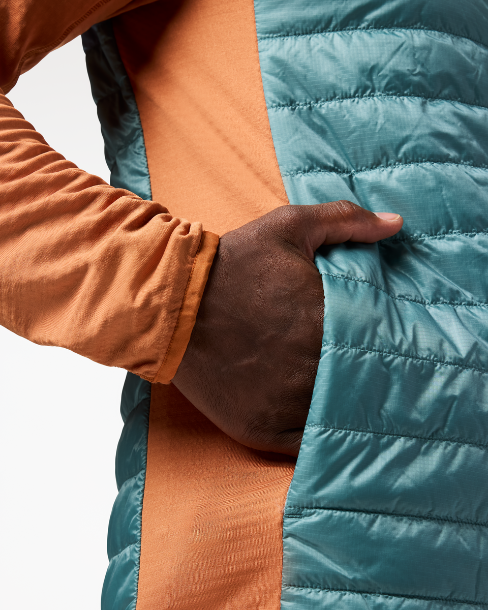 Capa Hybrid Insulated Hooded Jacket - Men's, Whiskey/Everglade, Model Kirk