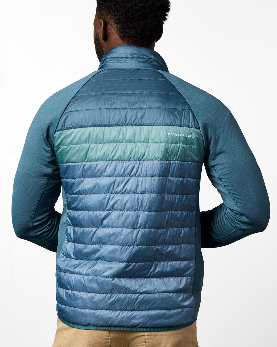 Capa Hybrid Insulated Jacket - Men's, Ocean/Steel Blue, Model Kirk