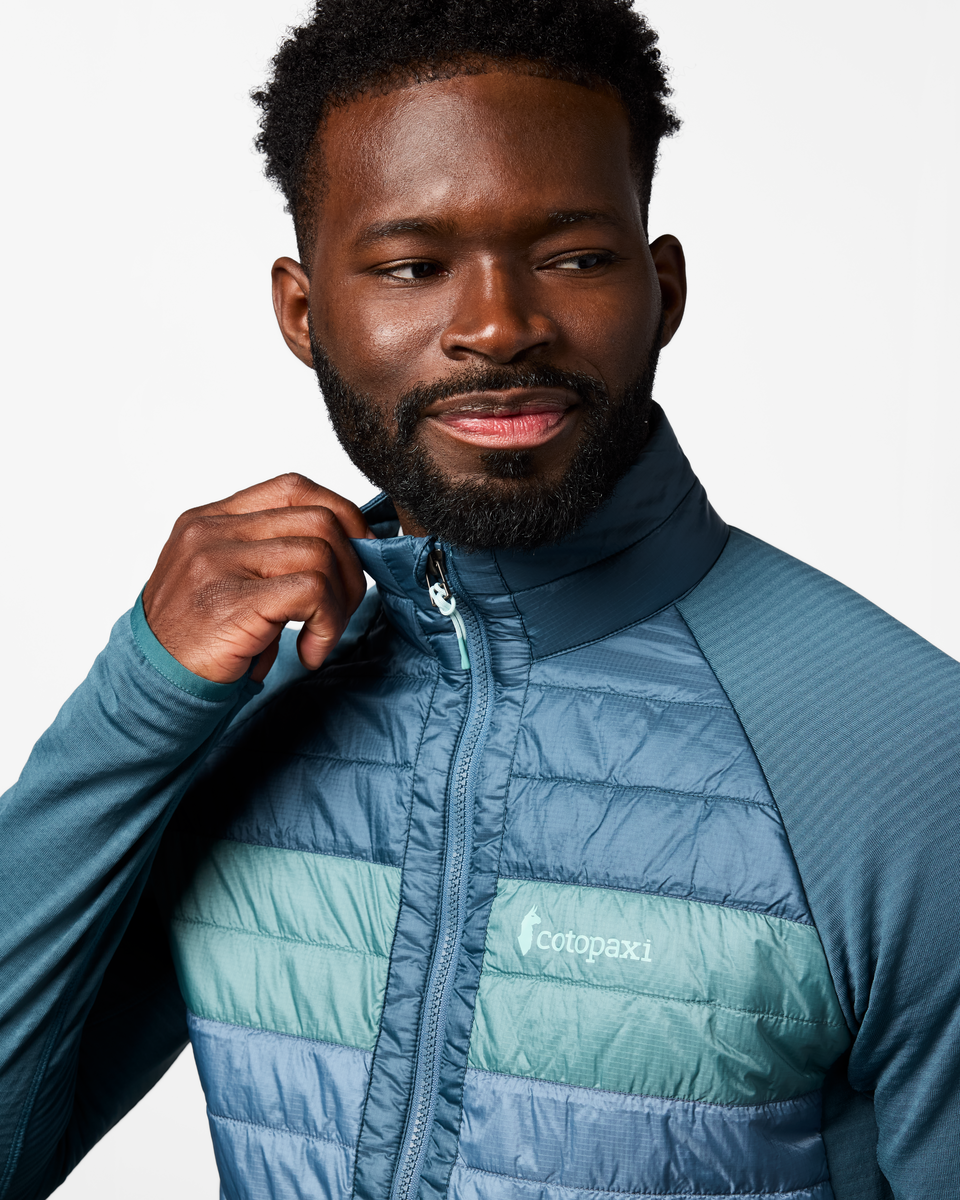 Capa Hybrid Insulated Jacket - Men's, Ocean/Steel Blue, Model Kirk