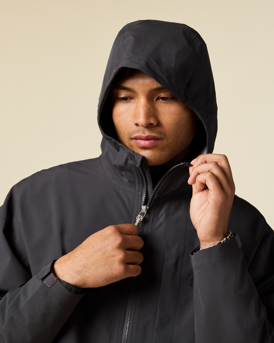 Cielo Rain Jacket - Men's, Charcoal/Cinder, Model Christian