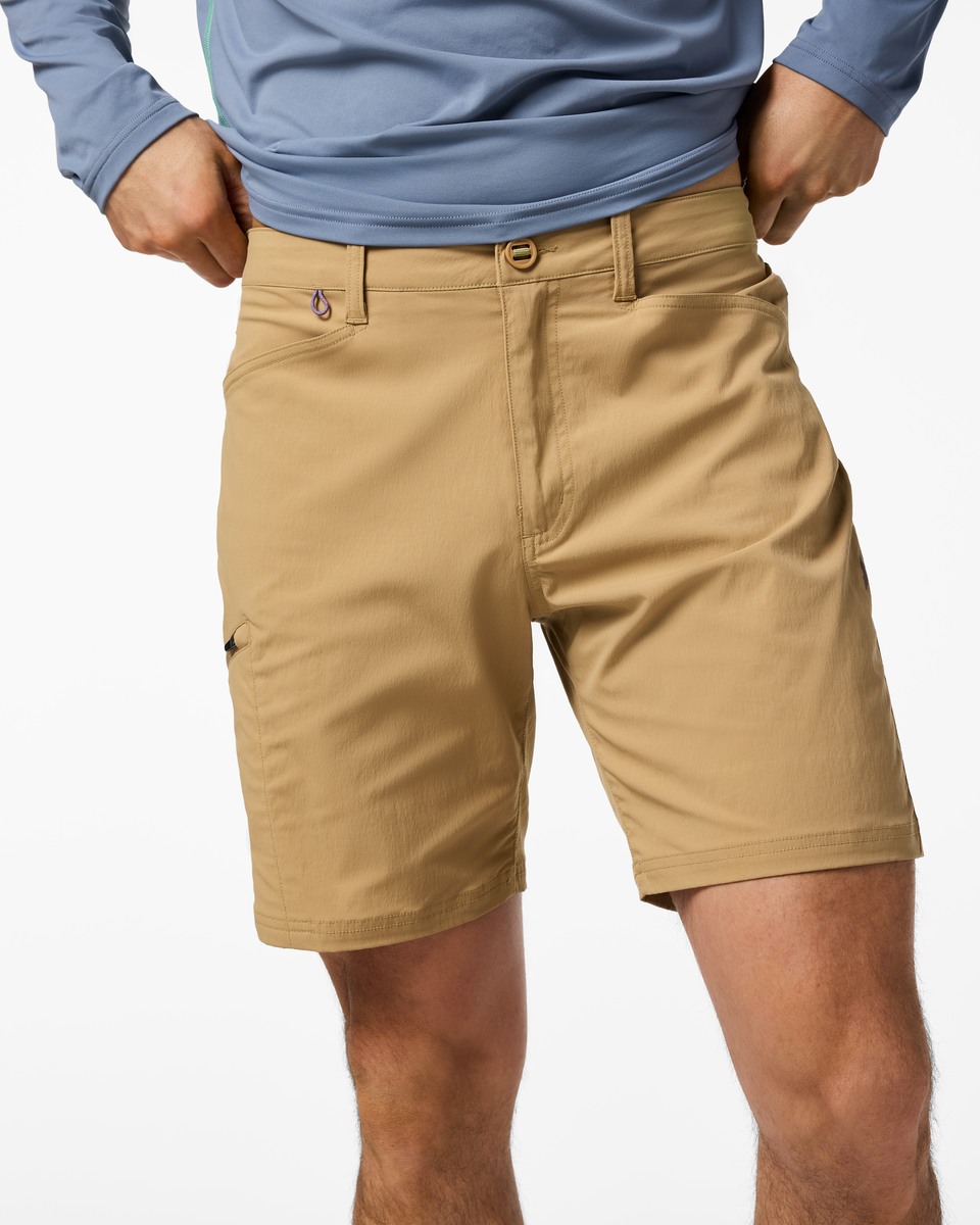 Coraje Tech Short - Men's, Khaki, Model Kellan